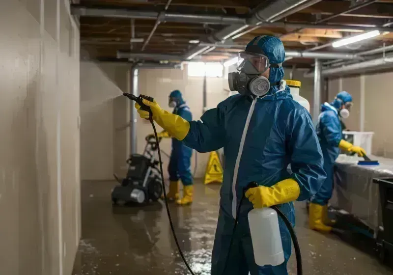 Basement Sanitization and Antimicrobial Treatment process in East Hanover, NJ